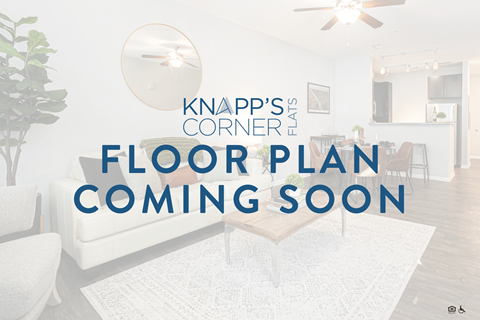 Floor plan for 1 bed, 1 bath, 779 sqft